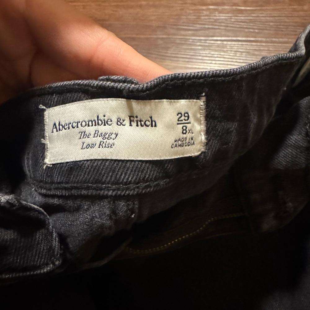 Abercrombie & Fitch Charcoal Low Rise Jeans